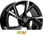 Tomason AR1 black diamond polished 8.5x19 ET45 - LK5/114.3 ML72.6 Alufelge schwarz