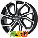 Platin P97 black polished 6.5x16 ET46 - LK5/112 ML57.1 Alufelge schwarz