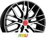 MAM RS4 black front polish 7.5x17 ET45 - LK5/112 ML66.6 Alufelge schwarz