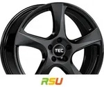 TEC Speedwheels AS5 black glossy 7x17 ET50 - LK5/114.3 ML72.5 Alufelge schwarz