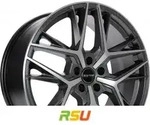 GMP Lunica anthracite matt diamond 8x19 ET42 - LK5/108 ML73.1 Alufelge grau