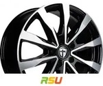 Tomason TN28 black polished 7.5x18 ET45 - LK5/108 ML72.6 Alufelge schwarz