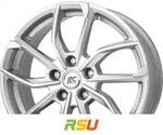 RC-Design RC34 kristallsilber 7.5x18 ET43 - LK5/100 ML57.1 Alufelge silber