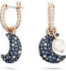 Swarovski Ohrringe - Luna drop earrings, Asymmetrical design, Moon, - Gr. unisize -