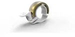 Knog Oi Classic Small Fahrradklingel 22,2 mm - white/brass