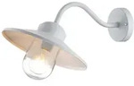 Elstead Lighting Klampenborg Au&szlig;enwandleuchte E27 in Wei&szlig; Edelstahl mit Klarglas