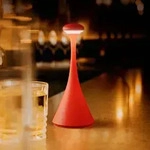 Sigor Akku-Tischleuchte Nudrop mini feuerrot 210mm 1,8W Flex-Mood 2200K/2700K IP54