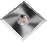 Heitronic LED Einbaustrahler Austin 6W 450lm eckig Aluminium 2700K