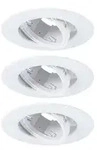 Paulmann 92109 Einbauleuchte 3er-Pack schwenkbar rund 90mm 30&deg; GU10 IP23 230V
