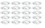 Paulmann 99997 LED Einbauleuchte 20er-Pack schwenkbar rund 82mm 70&deg; 20x4,8W...