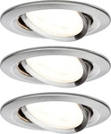 Paulmann 93465 LED Einbauleuchte 3-Step-Dim Nova Basisset schwenkbar rund 84mm 50&deg;