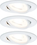 Paulmann 93467 LED Einbauleuchte 3-Step-Dim Nova Basisset schwenkbar rund 84mm 50&deg;
