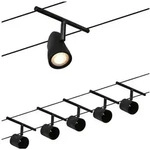 Paulmann 94469 CorDuo Seilsystem Cup Basisset GU5,3 max. 5x10W 230/12V Schwarz