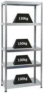 PROREGAL&reg; Schwerlastregal Metallregal Stabiles Steckregal STEEL EAGLE mit 5