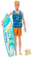Barbie Anziehpuppe Surfer Ken Spiel-Set Barbie HPT50 Puppe mit Hundewelpe Mattel
