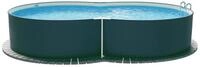 Planet Pool Achtformpool Stahlwandpool achtform 650x420x120 cm, Stahl 0,4 m