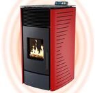 NEMAXX Pelletofen P12 Rot 13,6 kW A+ bis 120 m&sup3; Start-Reinig. & mech.