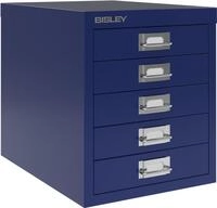 Bisley Aktenschrank Schubladenschrank Basis A4 5 Sch&uuml;be oxfordblau