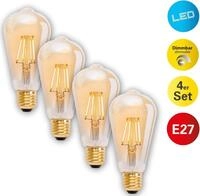 n&auml;ve LED-Leuchtmittel Dilly, E27, 4 St., Warmwei&szlig;, 4er-Set LED Leuchtmittel