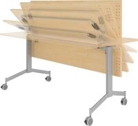 HAMMERBACHER Beistelltisch Klapptisch fahrbar 160x80cm Grau