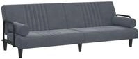 vidaXL Schlafsofa, Sofa mit Armlehnen Dunkelgrau Samt