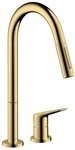 hansgrohe K&uuml;chenarmatur Axor Citterio M 2-Loch Sp&uuml;ltischmischer 220 mit