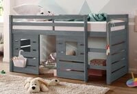 OTTO home Hochbett Alpi aus Kiefernholz, inklusive Leiter und Panel,