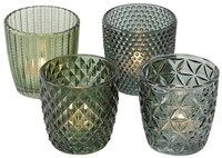 BOLTZE GRUPPE GmbH Teelichthalter Teelichthalter Marilu Glas lackiert gr&uuml;n H.8...
