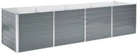 vidaXL Hochbeet, Garten-Hochbeet Verzinkter Stahl 320x80x77 cm Grau