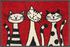 Fußmatte Three Cats, wash+dry by Kleen-Tex, rechteckig, Höhe: 9 mm,