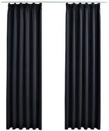 vidaXL Vorhang Verdunkelungsvorh&auml;nge mit Haken 2 Stk. Anthrazit 140x245cm (1...