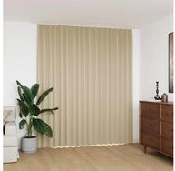 vidaXL Gardine vidaXL Verdunkelungsvorhang mit Haken Beige 290 x 245 cm