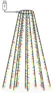 vidaXL Lichterschlauch Weihnachtsbaum-Lichternetz mit 300 LEDs Mehrfarbig 300 cm