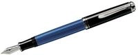Pelikan F&uuml;llfederhalter Kolbenf&uuml;llhalter Souver&auml;n M405 Feder EF schwarz/blau