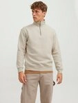 Jack & Jones Sweatshirt JJEBRADLEY SWEAT HALF ZIP NOOS Materialmix, relaxed fit