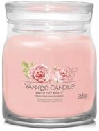 Yankee Candle Duftkerze Aromatic candle Signature glass medium Fresh Cut Rose s...