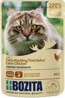 Bozita H&auml;ppchen in So&szlig;e mit viel H&uuml;hnchen 85 g - 12 St&uuml;ck, f&uuml;r: Katze