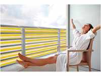 Floracord Balkonumrandung 90 x 500 cm gelb-weiß