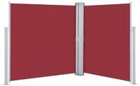 vidaXL Seitenmarkise Ausziehbare Seitenmarkise Rot 160 x 600 cm (1-St)