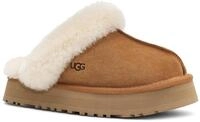 Hausschuh UGG "W DISQUETTE", Damen, Gr. 9 (40), braun (chestnut), Lammfell,
