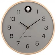 Karlsson Uhr Wanduhr Natural Cuckoo Birch Wood Mouse Grey