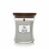 Woodwick Duftkerze Lavendel & Zedernholz Duftkerze mit Holzdocht 275 g