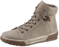 Schn&uuml;rboots RIEKER, Damen, Gr. 36, grau (beige), Lederimitat, Schuhe Schn&uuml;rboots,