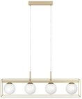 EGLO H&auml;ngeleuchte VALLASPRA Pendellampe, Stahl, Glas, E14, IP20, Esszimmerlampe,