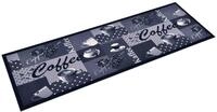 vidaXL Bodenmatte, K&uuml;chenbodenmatte Waschbar Kaffee Blau 45x150 cm
