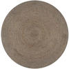 Teppich Teppich Handgefertigt Jute Rund 90 cm Grau, vidaXL, Runde grau