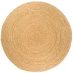 vidaXL Teppich Teppich Jute Geflochten 240 cm Rund, Runde beige