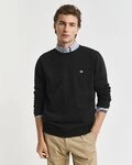 Gant Sweatshirt REG SHIELD C-NECK SWEAT mit Logostickerei auf der Brust