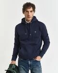 Hoodie GANT "REG SHIELD HOODIE", Herren, Gr. S, blau (evening blau), Obermaterial: