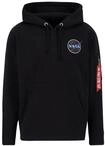 Hoodie ALPHA INDUSTRIES "Space Shuttle Hoodie", Herren, Gr. S, lila (schwarz, neon